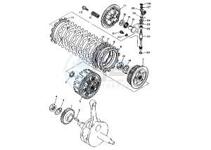 XT E 600 drawing CLUTCH MY96-02