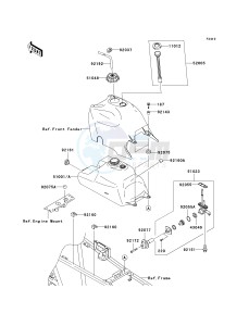 KVF 360 B [PRAIRIE 360] (B6F-B9F) B8F drawing FUEL TANK