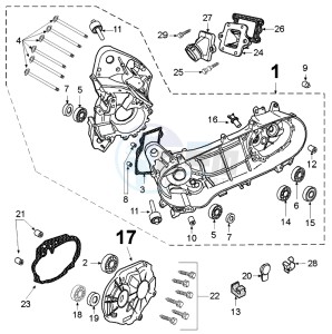 VIVA 3 L 50 2T SPORTLINE drawing CRANKCASE