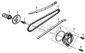 SYMPHONY 50 45KMH drawing CHAIN / CHAIN TENSIONER / CHAIN GUIDE