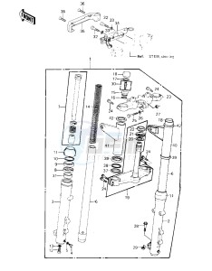 KZ 550 A (A1-A2) drawing FRONT FORK -- KZ550-A2- -