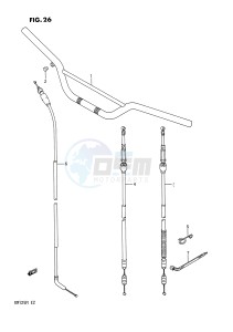 RM125 (E2) drawing HANDLEBAR