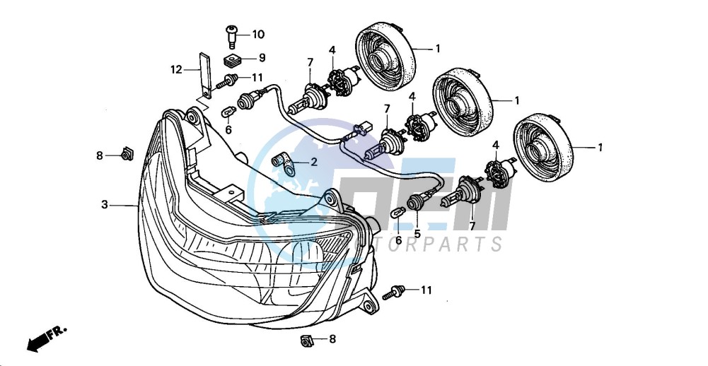 HEADLIGHT (CBR900RRY,1/RE1)