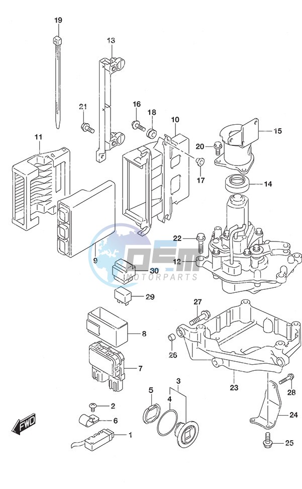 PTT Switch/Engine Control Unit