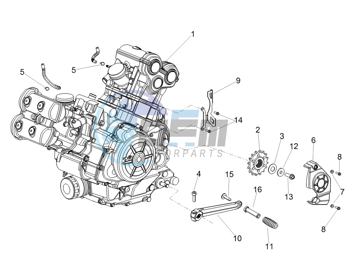 Engine-Completing part-Lever