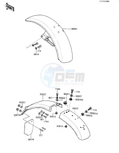 KZ 250 L [CSR BELT] (L1) [CSR BELT] drawing FENDERS