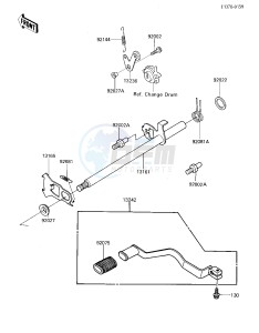 KLF 185 A [BAYOU 185] (A2-A4) [BAYOU 185] drawing GEAR CHANGE MECHANISM