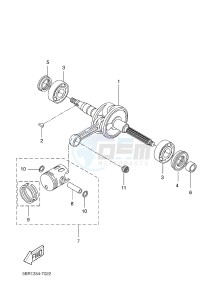 NS50N AEROX NAKED (1PL3 1PL3 1PL3) drawing CRANKSHAFT & PISTON