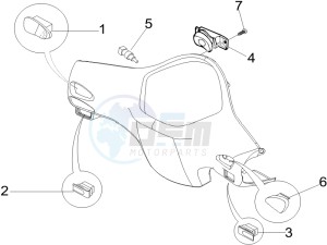 LX 150 4T ie E3 drawing Selectors - Switches - Buttons