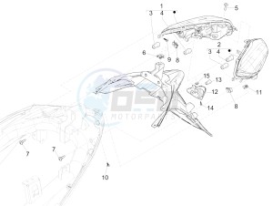 MEDLEY 150 4T IE ABS E4-2016-2018 (EMEA) drawing Rear headlamps - Turn signal lamps