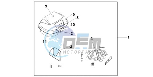 TOP BOX 45L PEARL SUNBEAM WHITE