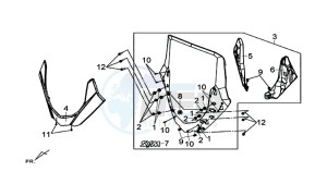 MAXSYM 600 I ABS EXECUTIVE (LX60A3-EU) (E4) (L7-M0) drawing WIND SCREEN ASSY