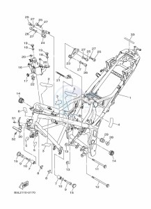 YZF320-A YZF-R3 (B7P1) drawing FRAME