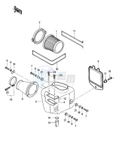 KDX 250 A [KDX250] (A1) [KDX250] drawing AIR CLEANER