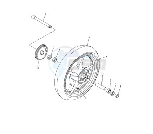 FZ6 FAZER S2 ABS 600 drawing FRONT WHEEL