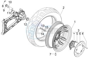 MP3 500 (USA) drawing Rear Wheel