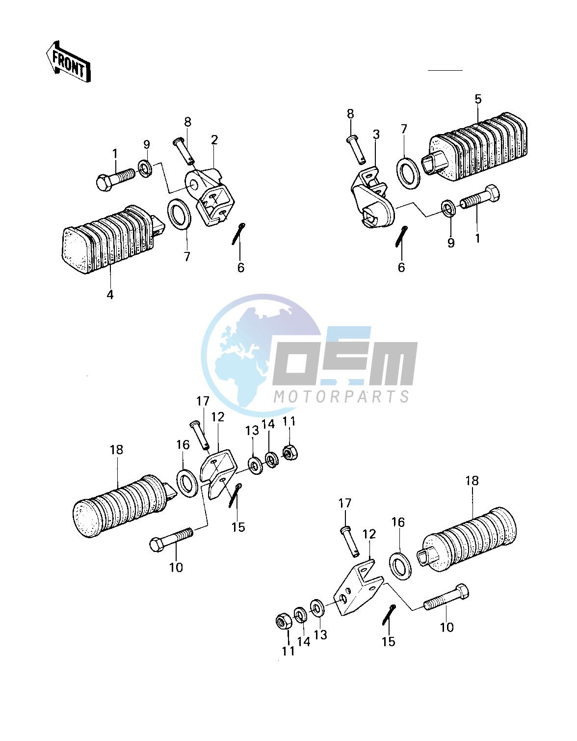 FOOTRESTS -- 80 A1- -