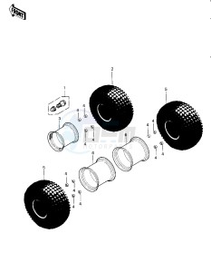 KLT 250 A [KLT250] (A2) [KLT250] drawing WHEELS_TIRES -- 83 A2- -