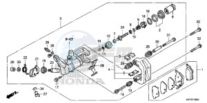 TRX420FAD TRX420 Europe Direct - (ED) drawing REAR BRAKE CALIPER