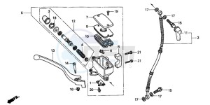 VT600CD 400 drawing FR. BRAKE MASTER CYLINDER