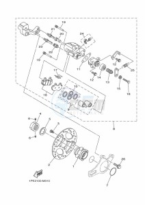 YFM700R (BCXH) drawing REAR BRAKE CALIPER