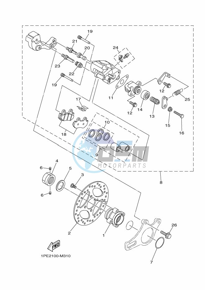 REAR BRAKE CALIPER