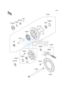 KL 650 A [KLR650] (A15-A19) [KLR650] drawing REAR HUB