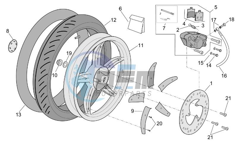 Rear wheel - disc brake