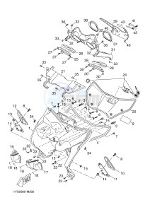 YP250R X-MAX 250 X-MAX 250 (1YS9 1YS9 1YS9) drawing LEG SHIELD