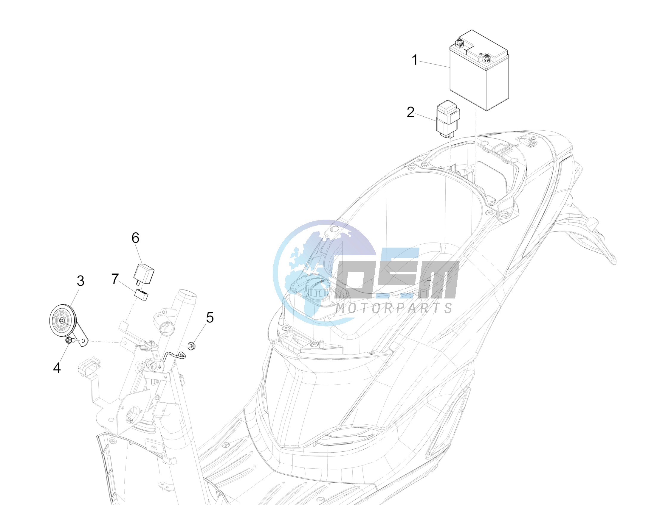 Remote control switches - Battery - Horn