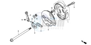 XR200R drawing REAR BRAKE PANEL