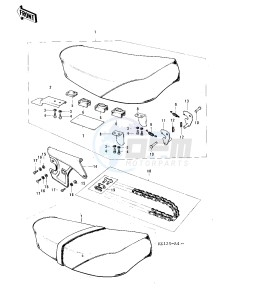 KE 125 A [KE125] (A3-A6) [KE125] drawing SEAT_CHAIN COVER_CHAIN -- 76-79- -