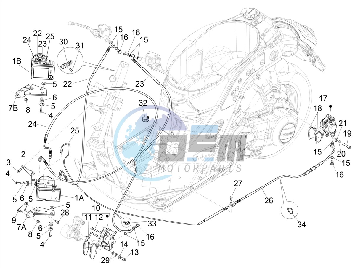 Brakes pipes - Calipers (ABS)