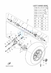 YFM700FWBD YFM70KPHK (B5K9) drawing REAR WHEEL