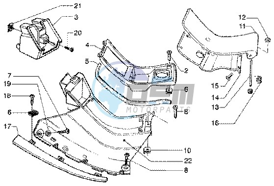 Footrest-tank door