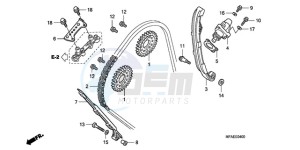 CBF1000TA UK - (E / ABS MKH) drawing CAM CHAIN/TENSIONER