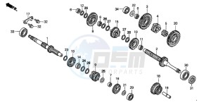 TRX250TE FOURTRAX RECON ES drawing TRANSMISSION