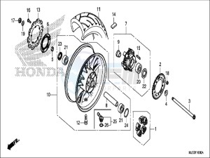 NC750JH Europe Direct - (ED) drawing REAR WHEEL