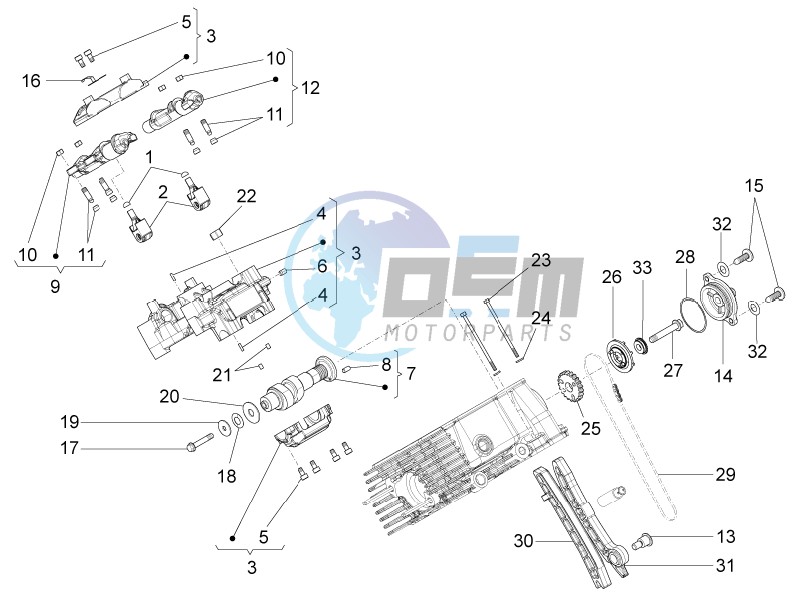 RH cylinder timing system