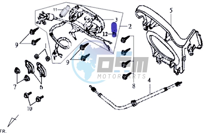 DASHBOARD / SPEEDOMETER CABLE / WIRING HARNASS