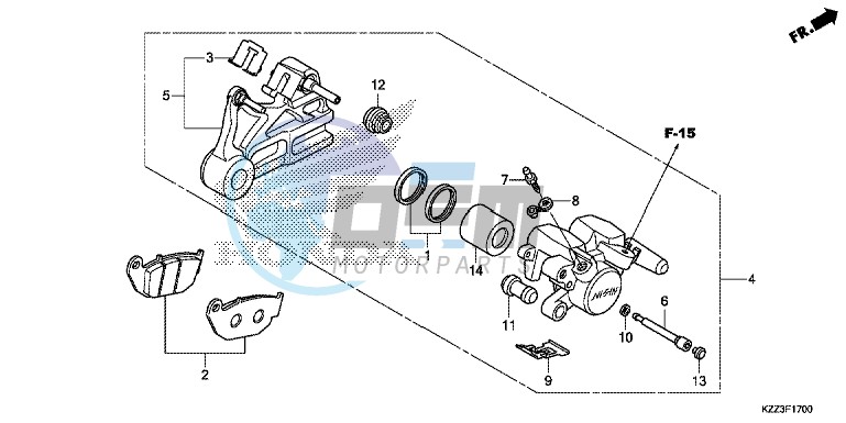 REAR BRAKE CALIPER