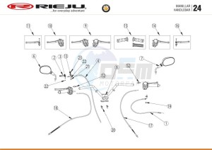 BYE-BIKE-25-KM-H-EURO4-HOLLAND-WHITE drawing HANDLEBARS