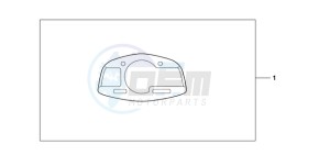 CBR600RR9 France - (F / CMF MME) drawing METER PANEL