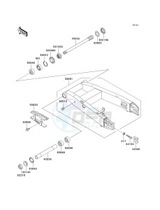 ZX 900 C [NINJA ZX-9R] (C1-C2) [NINJA ZX-9R] drawing SWINGARM