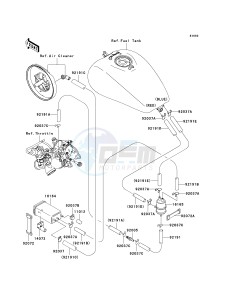 VN 1600 F [VULCAN 1600 MEAN STREAK] (6F) F6F drawing FUEL EVAPORATIVE SYSTEM-- CA- -