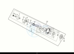 SYMPHONY ST 50 (XL05W1-NL) (E5) (M1) drawing DRIVEN PULLEY ASSY