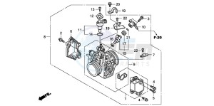 TRX420FM FOURTRAX drawing THROTTLE BODY