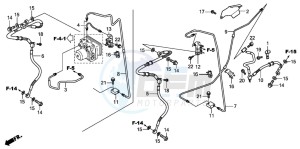 SH300R drawing RR. BRAKE HOSE/BRAKE PIPE