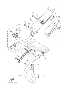 YFM350 YFM35RD RAPTOR 350 (1BSA 1BS9) drawing EXHAUST