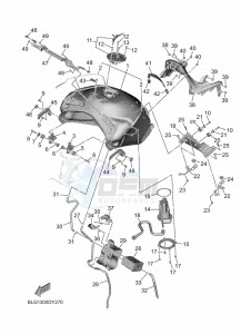 TRACER 9 GT+ MTT890D-K (BLG1) drawing FUEL TANK